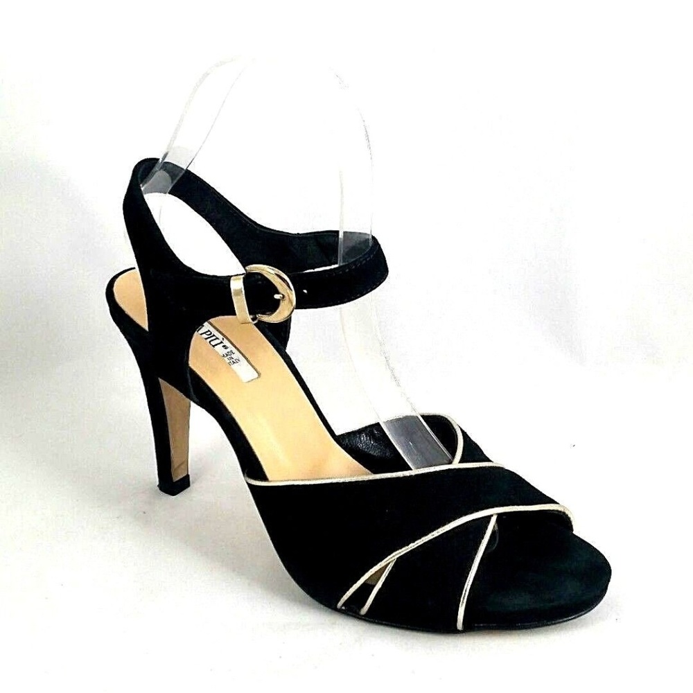 Donna Piu Black Sandal Criss Cross Black Suede 8